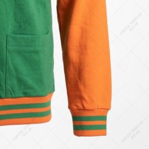 FAMU University <b>Men</b> <b>Cardigan</b> Orange Green Custom Color Logo Winter Fraternity Knitted Covered Button <b>Long</b> Sleeve Fleece <b>cardigan</b> - Product Image 6