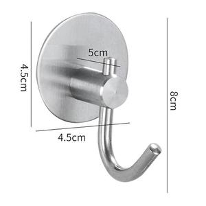 Porte-manteau, porte-chapeau, porte-sac, porte-serviette mural multifonction en métal avec double crochet - Product Image 5