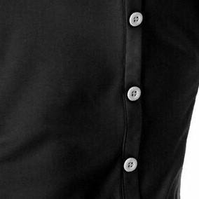 Chemise pour homme de haute qualité en coton 100% - Solide, taille personnalisée, respirante, écologique, col roulé, 220g, prix de gros - Product Image 3