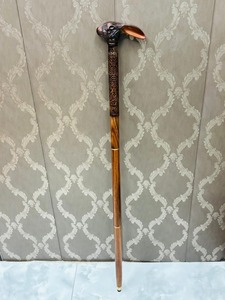 Rabbit Head Handle Luxury Vintage Style Wall Hanging Walking Cane Handcrafted Rosewood Stick for Easter & Thanksgiving - Product Image 3