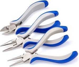 Stainless Steel Jewelry <b>Pliers</b> <b>Set</b> with Chain Nose Needle Nose <b>Pliers</b> & Wire Cutters for Jewelry Making - Product Image 4