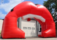 Arco Inflable Gigante Personalizado con Forma de Boca, Labios Inflables con Luces LED, Túnel de Labios Inflable para Promoción Comercial