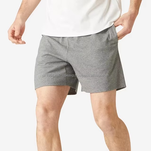 Pantalones cortos deportivos informales para hombre, 100% algodón, color sólido, estampado personalizado para Fitness, playa, baloncesto, malla transpirable, venta al por mayor - Product Image 3