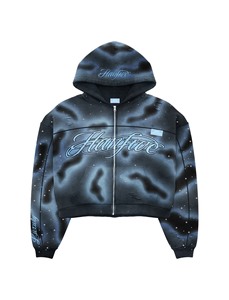 Ensemble sweat à capuche court zippé et pantalon Dark Galaxy Hanfiye |   Survêtement streetwear oversize - Product Image 2