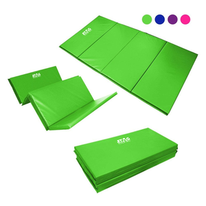 Tapis de gymnastique pliable Stag Iconic Sure Shot 8FT X 4FT X 60MM en chlorure de polyvinyle modulaire unisexe - Product Image 1