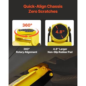 Martinetto idraulico da officina in acciaio resistente da 3 tonnellate, a pistone singolo, con pompa a sollevamento rapido, a basso profilo, per sollevamento veicoli - Product Image 6