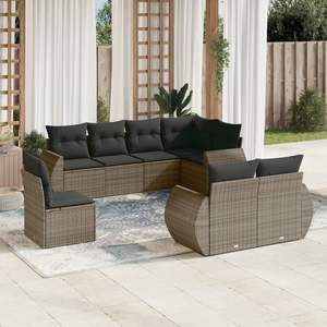 Conjunto de Sofás de Jardín en Gris Oscuro - Product Image 1