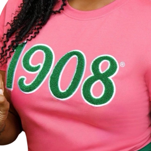 1908 เสื้อยืดไอวี่ลีกเชนิลล์เสื้อยืดปักตัวอักษรกรีกเสื้อผ้าฝ้ายพรีเมี่ยมสำหรับชมรมนักเรียน - Product Image 6