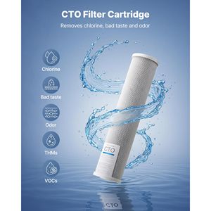 Cartuccia di Ricambio per Filtro Acqua Domestico a 3 Stadi 4.5'' X 20'' PP CTO Carbon Block - Product Image 2