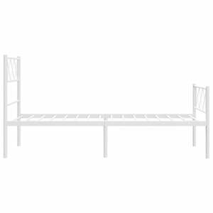 Cadre de lit double en acier blanc thermolaqué, lit en métal avec finition moderne élégante - Product Image 6