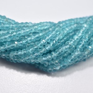 Cuentas facetadas de apatita natural Sky Apatite, cuentas de apatita de 3 mm para la fabricación de joyas, venta al por mayor, hilo de cuentas de 13 pulgadas - Product Image 5
