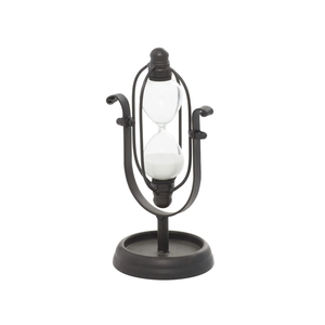 Sablier en métal poli plaqué or haut de gamme, décoration moderne pour la maison, bureau et salon - Product Image 1