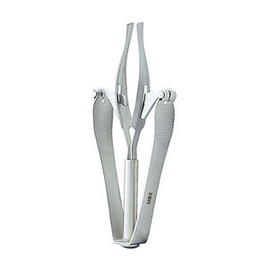 Pince à épiler UBI 10 cm en acier à haute teneur en carbone, durable, courbée, à pointe inclinée automatique, outil moderne de précision pour l'épilation - Product Image 4