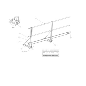Main courante de sécurité industrielle en acier galvanisé à chaud/GI de qualité supérieure, durable, pour la construction, capacité de charge 1000 kg - Product Image 1