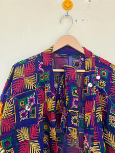 Kimono con Estampado Artesanal, Diseño Único, Vestido de Novia, 100% Algodón, Cuello en V, Cintura Elástica, Verano - Product Image 2