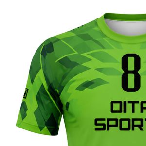 Neon Green Handball Jersey for Men <b>Short</b> Sleeve Performance Team Uniform Breathable Lightweight Athletic Training Sports Wear - Product Image 4