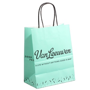 Vente chaude Usine directe 60/80/90/100/120gsm Large Fond Brun À Emporter Shopping Sacs En Papier Kraft avec Votre Propre Logo - Product Image 5