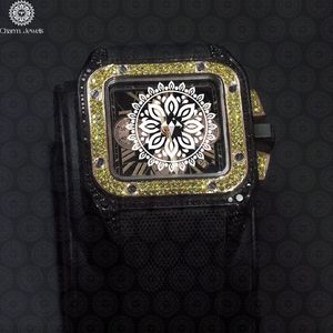 Charm Jewels Luxury Stainless Steel Square <b>Watch</b> 40mm Analog <b>Mechanical</b> Movement Sapphire Crystal Unisex - Product Image 1