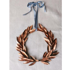 Unique Metal Wreath with Elegant Floral Artwork and Decorative Finish for Home Entrance and Garden Decor - Product Image 1
