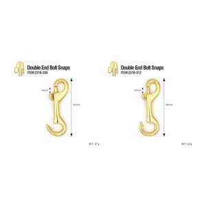 Ganchos de Seguridad Redondos de Latón Pulido con Anillos de Rodillo y Argolla en D, Modelo 231B para Uso Industrial Pesado - MACRO TREASURE - Product Image 2