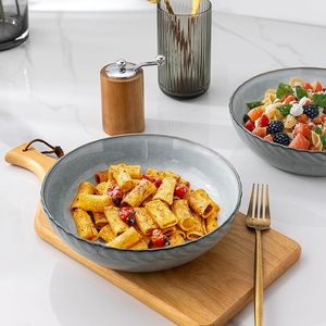 Grandi Ciotole in Ceramica da 8,5 Pollici per Pasta e Insalata, 38 Once, con Motivo Texturizzato per Uso in Cucina - Product Image 2