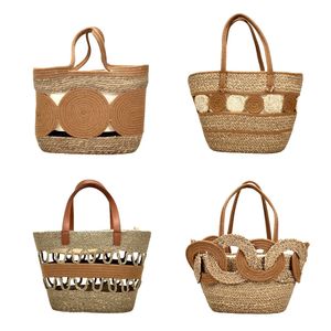 Collection de sacs fourre-tout SIERRA en pailles tissées à la main et à franges, avec fermeture éclair durable et doublure en coton - Product Image 1