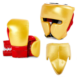 Ensemble de sparring en cuir véritable violet, fabriqué en cuir véritable, gants de boxe professionnels, équipement de sparring, sparring de boxe personnalisé - Product Image 2