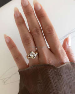 Anillo de Compromiso/Boda Vintage de Oro Amarillo de 14k con Diamante Cultivado en Laboratorio IGI/GIA, Unisex, Oro Blanco Fino para Aniversario, Ideal para Fiestas - Product Image 4