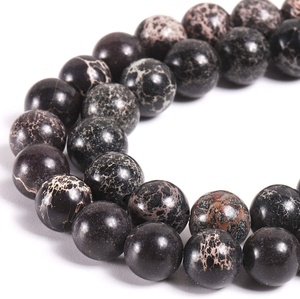 Cuentas de Jaspe Negro Natural, Lisas, en Hilo Completo de 15.5 Pulgadas, Cuentas Sueltas para Joyería, Certificadas por IGI, ZUBEDA GEMS JEWELRY - Product Image 2