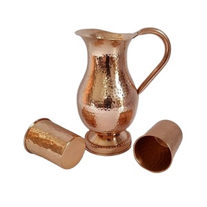 2023 nouvelles idées de produits meilleure qualité martelé conception cuivre pichet à eau accessoires de cuisine en métal de haute qualité - Product Image 1