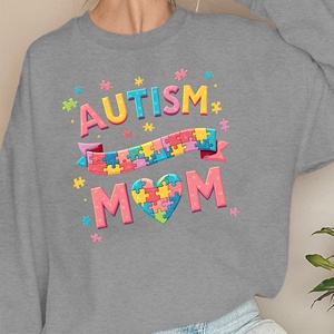 เสื้อสเวตเตอร์ผู้หญิงแม่ออทิสติกที่มีหัวใจ - Product Image 2
