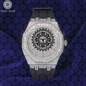 Reloj de Lujo para Hombre Charm, de Acero Inoxidable, 40 mm, Analógico, Mecánico, con Cristal, Diamantes, Brazalete, Fecha Automática, Botón de Fecha, Cierre Oculto, 10 Bar - Product Image 5