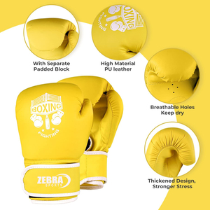 Guantes de Boxeo de Cuero Hechos a Medida de Alta Calidad para Niños, con Cierre de Velcro, en Oferta - Product Image 1