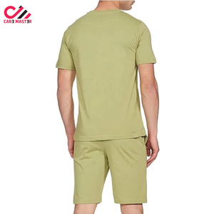 ชุดเซ็ตเสื้อยืดและกางเกงขาสั้นสองชิ้นสำหรับผู้ชาย สไตล์สตรีทแวร์ ชุดฤดูร้อน เสื้อยืดและกางเกงขาสั้นแบบยูนิเซ็กซ์ ระบายอากาศได้ดี ชุดฤดูร้อนแบบสั่งทำได้ - Product Image 2