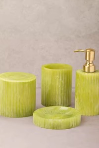 Resin Luxury Square <b>Bathroom</b> Accessories <b>Set</b> Premium Organizer Resin Soap <b>Dispenser</b> Toothbrush Holder Easy To Clean <b>bathroom</b> - Product Image 5