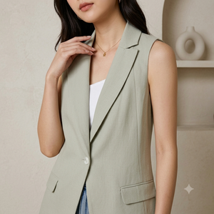 Blazer Elegante de Poliéster para Mujer, Diseño 2025, Bordado a Mano, Transpirable, Alta Calidad, Sostenible, Lavable, Personalizable, Entrega Rápida - Product Image 1