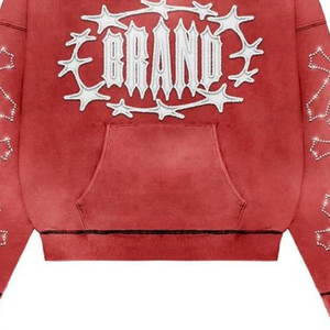 Sweat-shirts à capuche vintage délavés pour hommes avec motif graphique et détail personnalisé en strass, style streetwear, effet délavé à l'acide - Product Image 5