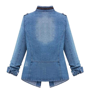 Tendances 2026 : Blouson en jean pour femme, style urbain incontournable, coupe oversize courte, délavage vintage, broderie 3D écologique, tenue chic - Product Image 5