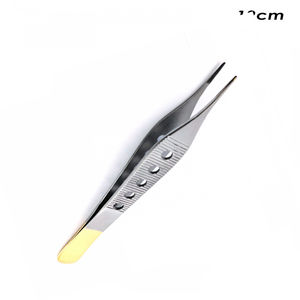 Pinces chirurgicales de dissection de qualité supérieure pour une manipulation précise des tissus, 1x2 dents, demi-or, 12 cm, en acier allemand - Product Image 2