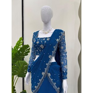 Listo para usar Vestidos de fiesta Elegante Lehenga Saree para fiestas - Product Image 3