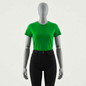 Wholesale Customizable Men's Unisex Eco-Friendly Loose Fit Solid Color T-Shirts 100% Cotton/Blend Front <b>Logo</b> Position 200g - Product Image 3