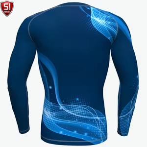 Unisex <b>Long</b> <b>Sleeve</b> <b>Compression</b> <b>Shirt</b> Crew Neck Sublimation Printed Quick Dry Breathable Full <b>Sleeve</b> Sports Body - Product Image 2