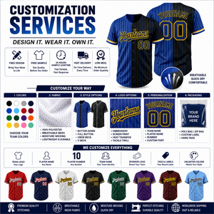 Maillot de baseball personnalisé unisexe pour adulte à rayures fines, chemise de baseball boutonnée pour équipe, sublimation OEM ODM, fabricant de marque privée - Product Image 3