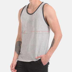 เสื้อกล้ามถักสำหรับผู้ชาย ผ้าฝ้าย 100% ระบายอากาศ แห้งเร็ว เหมาะสำหรับใส่ลำลองในฤดูร้อน เสื้อกีฬาแขนกุด - Product Image 3