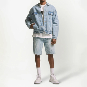 Shorts en jean vintage pour homme en coton biologique, respirants, anti-UV, séchage rapide, décontractés, style streetwear d'été - Product Image 3