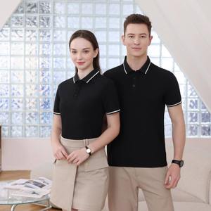 Polos en polyester/coton de haute qualité, logo personnalisé, polos de travail pour hommes, couleur assortie, col à revers, polos de golf d'été pour les travailleurs - Product Image 5