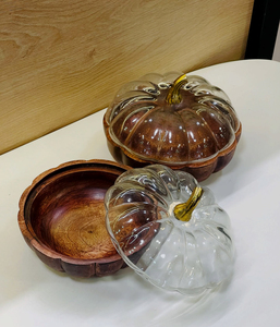 Bol en bois artistique pour une mise en scène de table d'occasion spéciale, rehaussant l'attrait visuel grâce à la beauté du bois naturel - Product Image 5