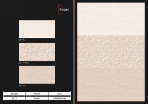 Elegantes azulejos de porcelana con superficie efecto azúcar de 300x600 mm, diseñados para interiores contemporáneos con textura suave y vitrificados para mayor durabilidad. - Product Image 5