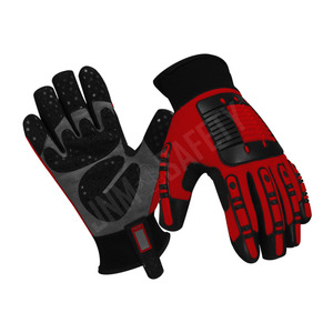 ถุงมือทำงานป้องกันความเย็นแบบกำหนดเองได้ ถุงมือช่างกันความเย็น ถุงมือหนังสังเคราะห์กันลื่นพิมพ์ลายซิลิโคน - Product Image 5