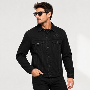 Chaqueta de Mezclilla para Hombre, Chaqueta de Moda Profesional, Diseñada con Tela de Mezclilla Lavada Resistente, Corte Relajado - Product Image 1